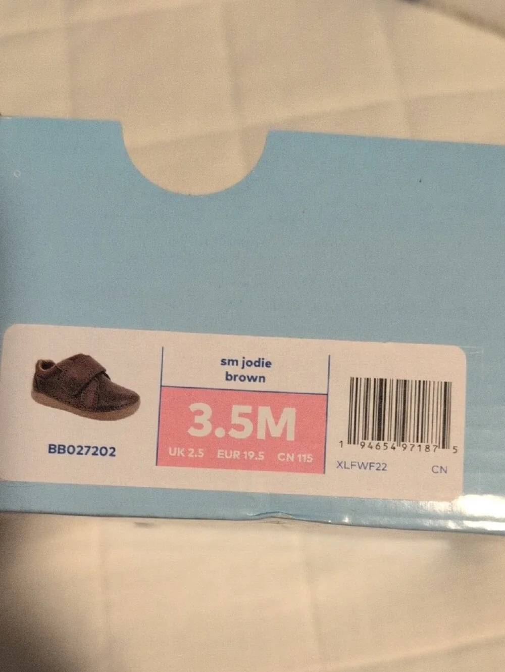 Stride Rite 3.5c - Brown Baby Walker Shoes with Hook-and-Loop Closure